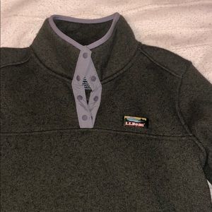 green LL bean button up